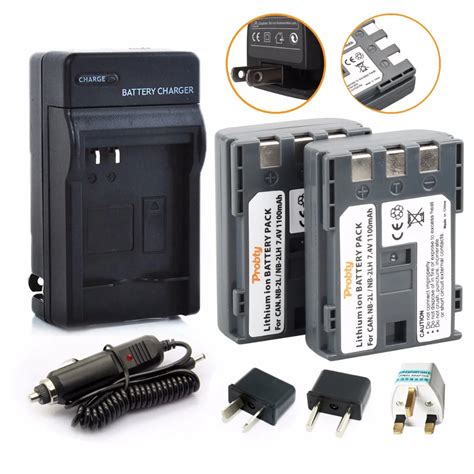 Probty Nb Lh Nb L Nb L Battery Charger Kit For Canon Powershot S