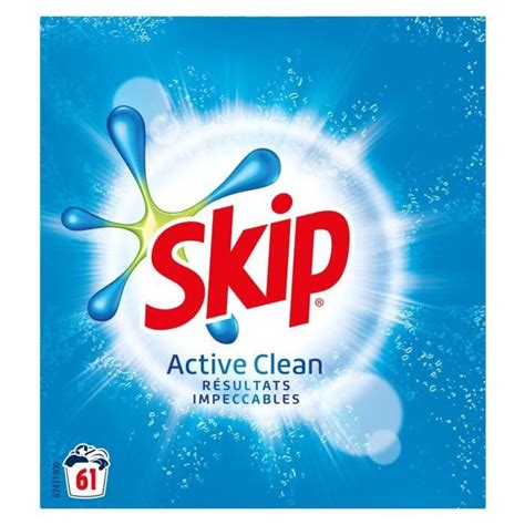 Skip Lessive Poudre Active Clean Skip Lavages Kg Cdiscount