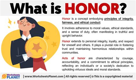 What Is Honor Definition Of Honor