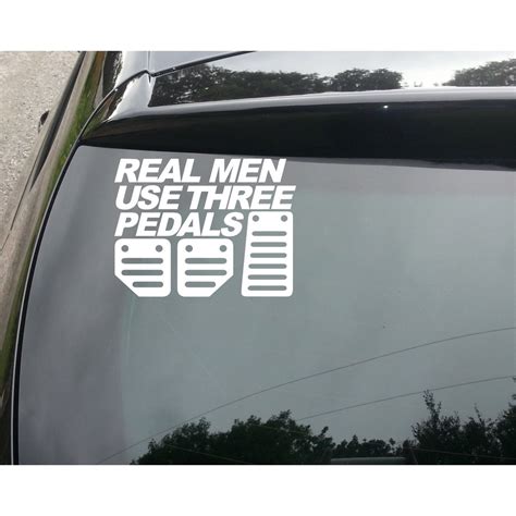 Real Men Use Pedals Funny Car Window Bumper Jdm Dub Vag Vw Vinyl