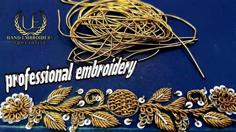 Zardosi Work For Beginners Zardosi Work Tutorial Embroidery Zardozi