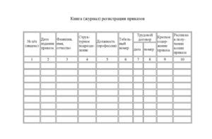 Журнал распоряжений образец бланк - Бизнес статьи