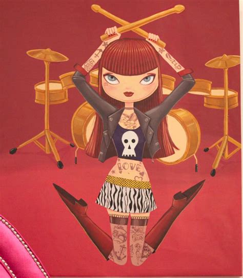 www.roomservicestore.com - Drummer Girl Original Artwork