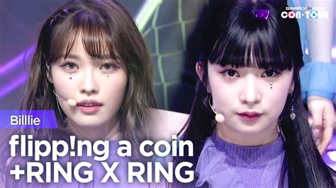 Simply K Pop CON TOUR Billlie 빌리 flipp ng a coin RING X RING