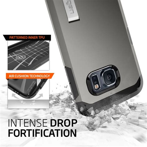 Spigen Tough Armor Samsung Galaxy S Edge Case Metal Slate