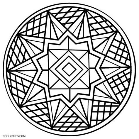 Printable Kaleidoscope Coloring Pages For Kids