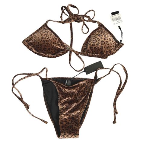 Kendall Kylie Swim Kendall And Kylie Piece Bikini Velvet Leopard L Poshmark