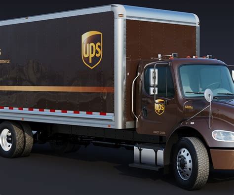 ArtStation - UPS Freightliner M2 106 Box truck 2020 | Game Assets