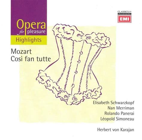 Mozart Cos Fan Tutte Highlights Herbert Von Karajan Cd Album