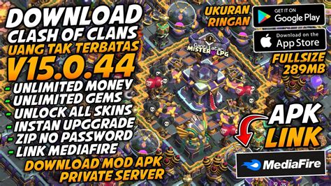 Clash Of Clans Mod Apk V Terbaru No Password Unlimited Gems