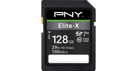 Pny Gb Elite X Uhs I Sdxc Memory Card P Sd U Ex Ge B H