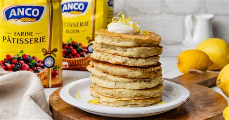 Pancakes Au Citron Et Aux Graines De Pavot La Farine Anco Elle Be