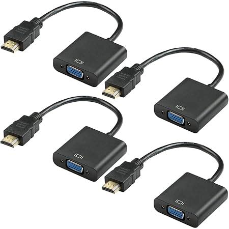 BENFEI Lot de 5 adaptateurs HDMI vers VGA plaqués Or mâle vers Femelle