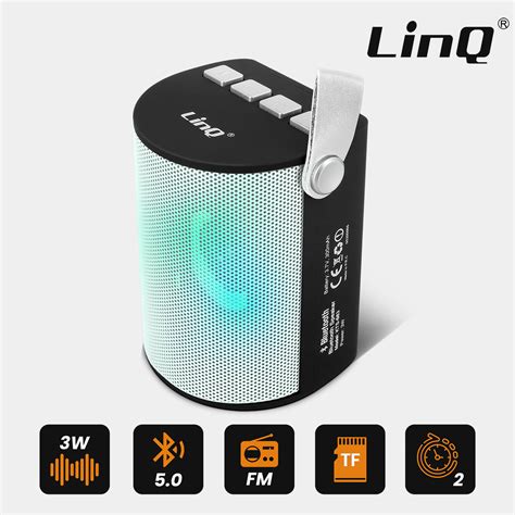 Coluna Bluetooth portátil sem fios Multicolor LED Rádio FM USB