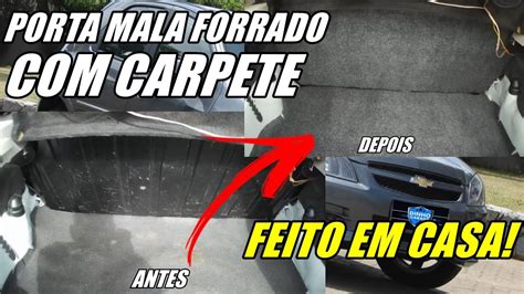 COMO REVESTIR O PORTA MALA DO SEU CARRO EM CASA YouTube