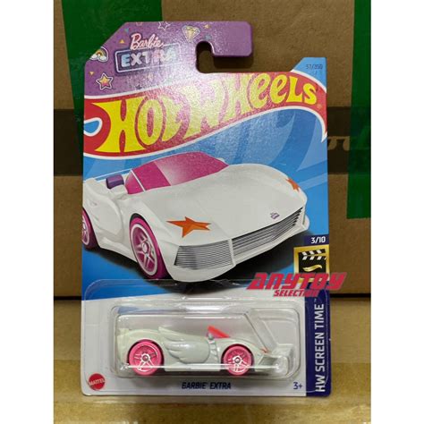 Hot Wheels Rodas Quentes HW SCREEN TIME BARBIE EXTRA Branco Modelo Escala Fundida Carro