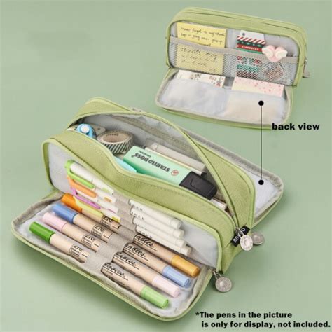 multi compartment pencil case   school supplies coral ink