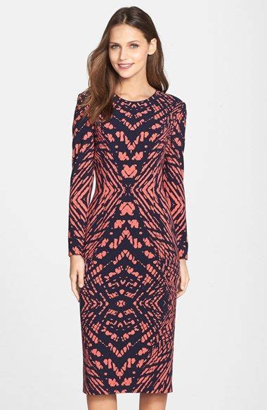 Maggy London Tie Dye Print Crepe Midi Sheath Dress Nordstrom Maggy