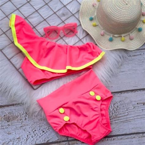 Biqu Ni Hot Pant Rosa Neon Ladybug Style