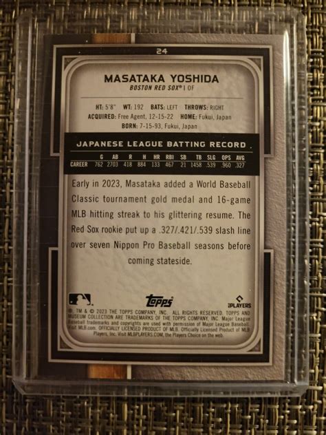 2023 Topps Museum Collection 24 Masataka Yoshida RC For Sale