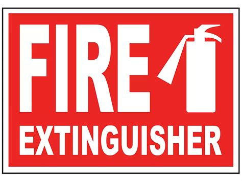 "Fire Extinguisher" Sign - Vinyl, Adhesive-Backed S-9960V - Uline