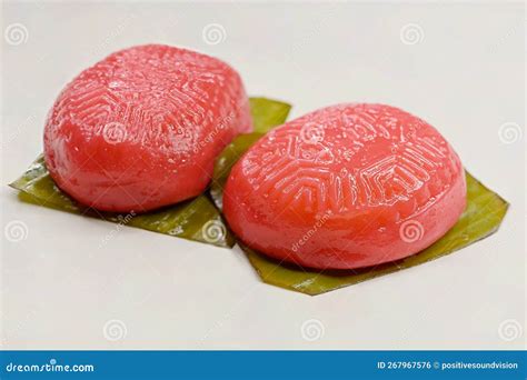 Steamed Red Tortoise Cakes Or Ang Ku Kueh Traditional Chinese Pastry With Glutinous Rice Flour