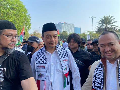 Massa Aksi Bela Palestina Di Depan Kedubes As Tuntut Hentikan Genosida