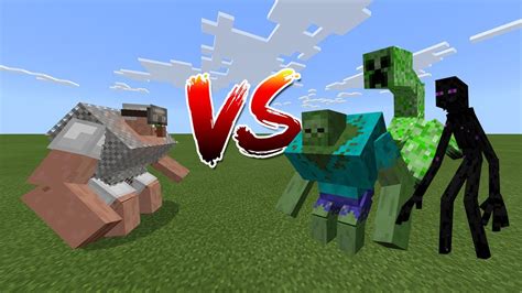 Mutant Villager Vs Mutant Creatures Minecraft Youtube