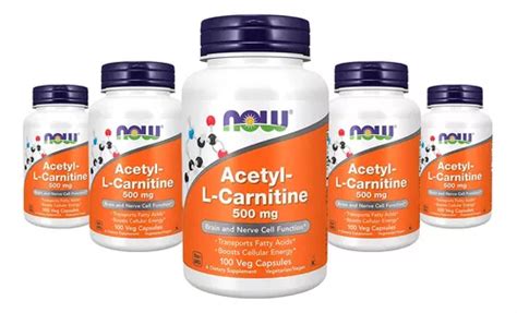 Acetil L Carnitina Mg Now Foods C Psulas Vegetarianas