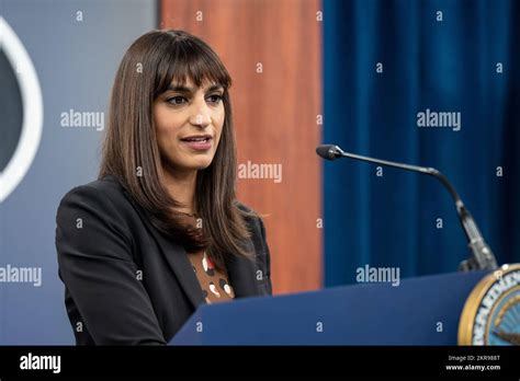 Deputy Pentagon Press Secretary Sabrina Singh speaks during an on ...