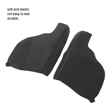 Black Pair Front Door Panel Armrest Cover Car Interior Accessories