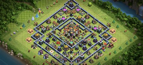 Melhor Layout de Defesa CV14 link Híbrido COC Clash of Clans