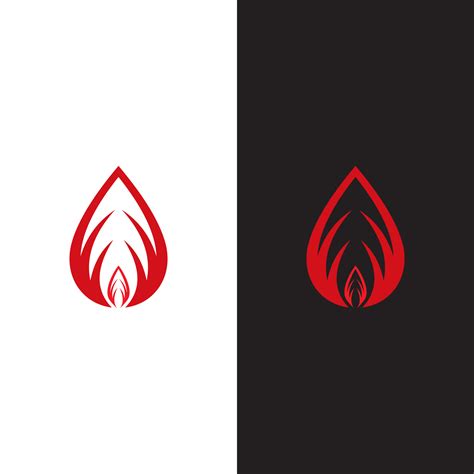 a red and black logo with a drop of blood or fire 36581809 Vector Art at Vecteezy