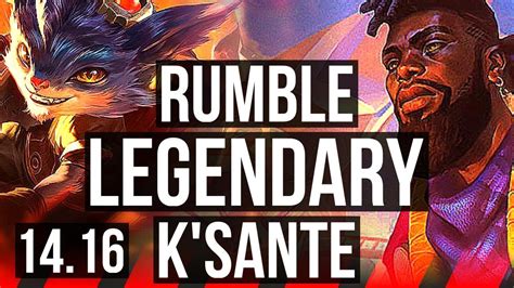 Rumble Vs K Sante Top Legendary Games Na