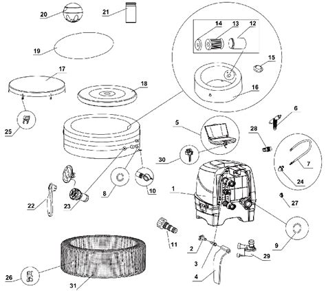 Pièces détachées pour spa gonflable PureSpa Access rond Bulles 4 places