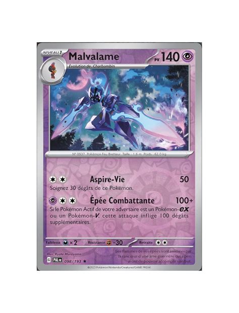 Fr Pok Mon Carte Ev Malvalame Holo Reverse