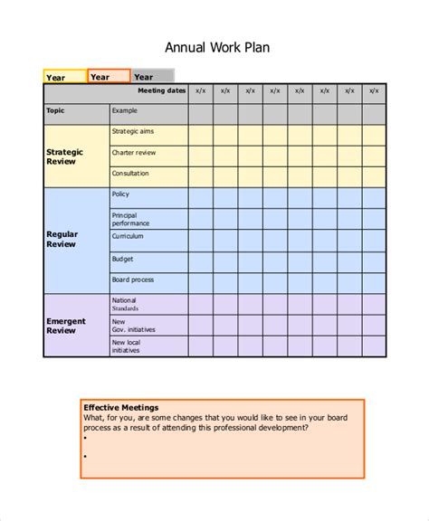 Free 17 Sample Work Plan Templates In Ms Word Pdf