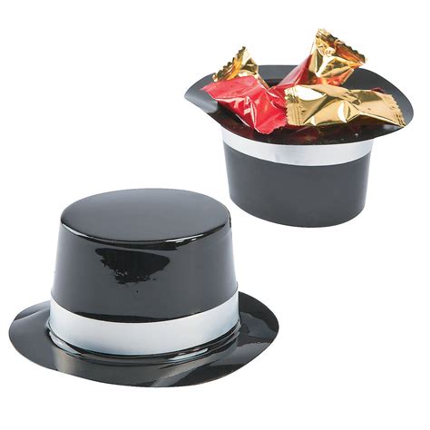 4 50 Per Dozen Mini Black Top Hats OrientalTrading Black Top Hat