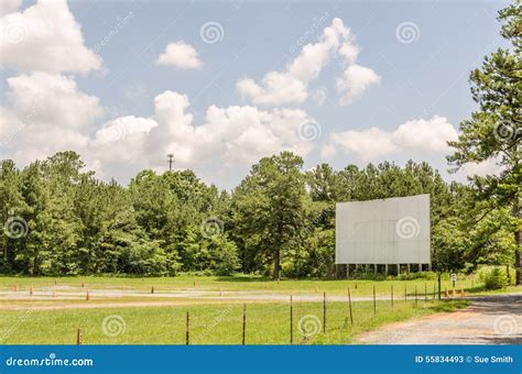 Drive-in Movie Screen stock image. Image of summer, theaters - 55834493