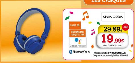 Promo Casque Audio Swingson Blue Chez Darty Icatalogue Fr