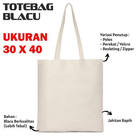 Jual Exd Tas Tote Bag Tas Totebag Pria Wanita Bahan Blacu Tebal