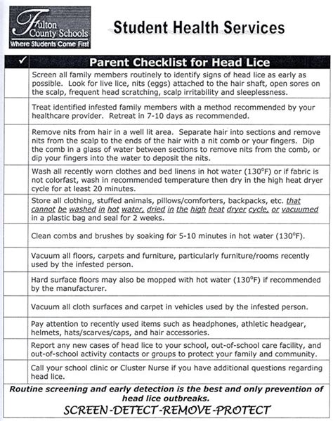 Lice Notice School