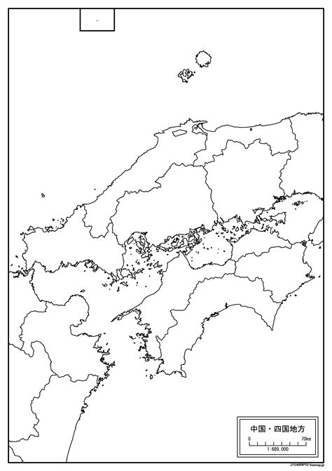 中国・四国地方の白地図を無料ダウンロード 白地図専門店