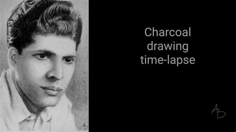 Inam Charcoal Drawing Time Lapse YouTube