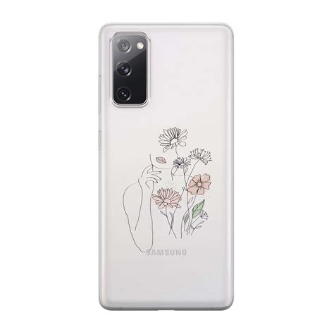 Galaxy S Fe G Gummi Schutzh Lle Modern Art Flowers Transparent