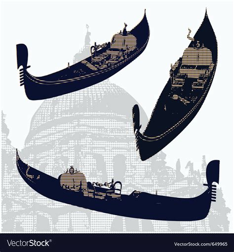 Gondolas Royalty Free Vector Image Vectorstock