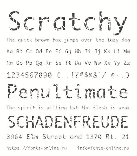 Scratchy Font