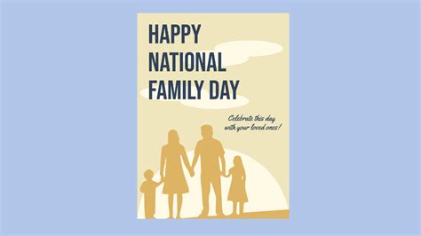 Free National Family Day Greeting Card Background Template - Edit ...