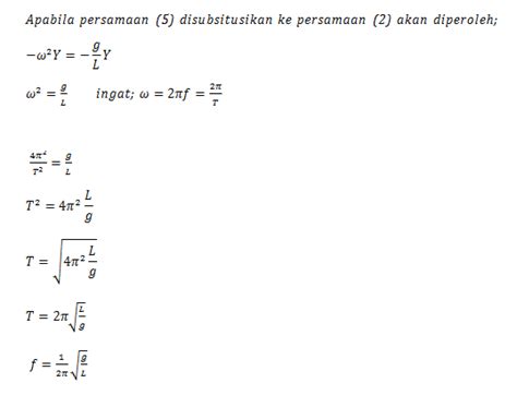 Gideon Penurunan Rumus Periode Dan Frekuensi Pada Bandul Sederhana