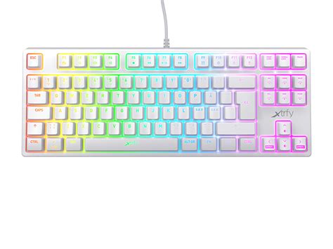 Xtrfy K4 TKL White RGB Kailh Red Switch US Layout Laptop Bg